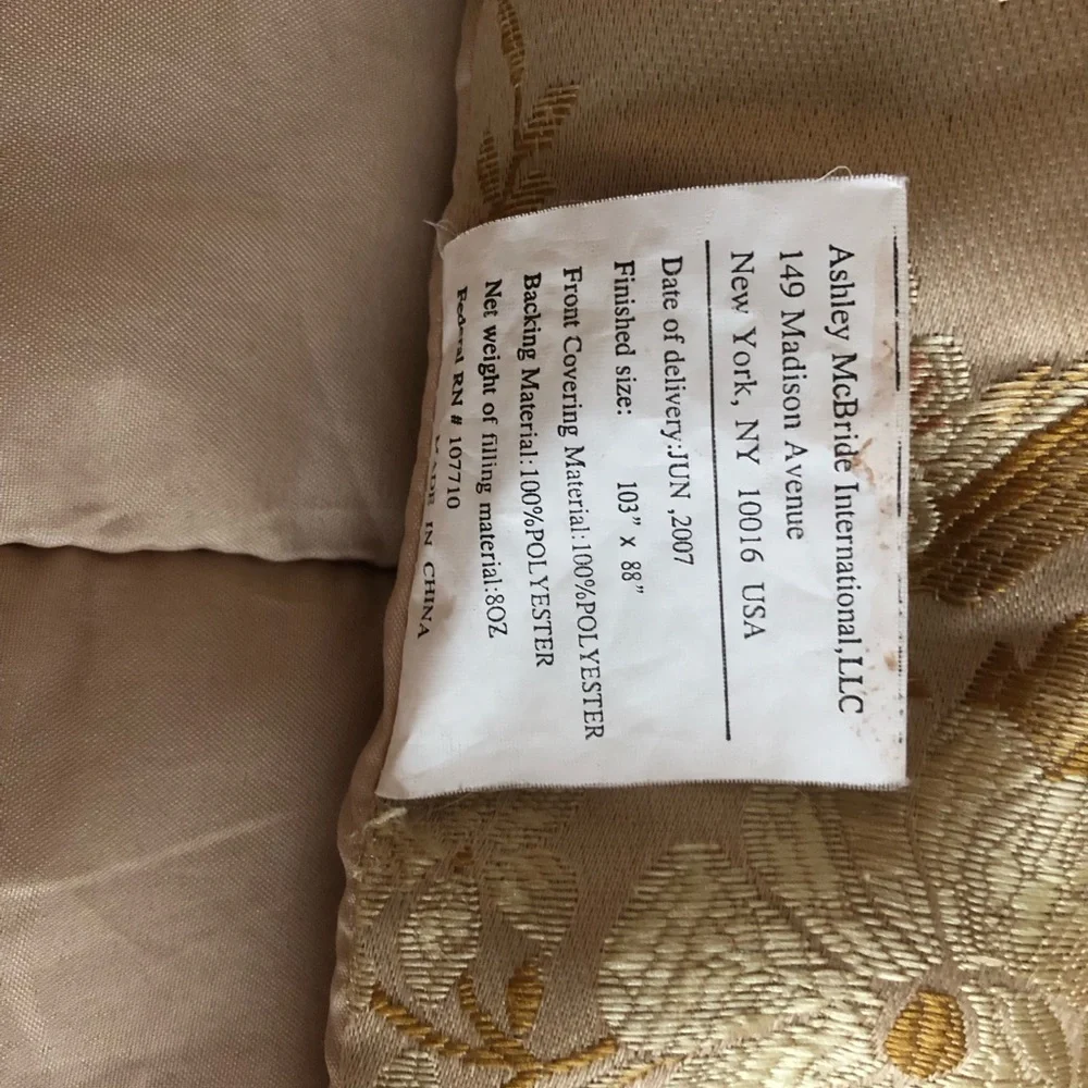 Elegant Antique Floral Cream Bedding Set Size Queen By Ashley McBride